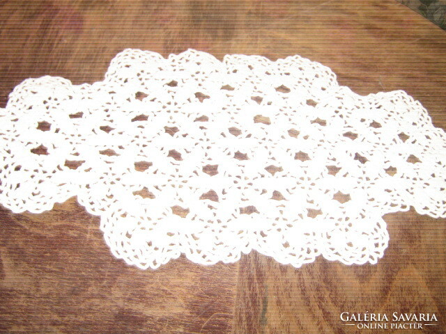 Beautiful white hand crocheted tablecloth