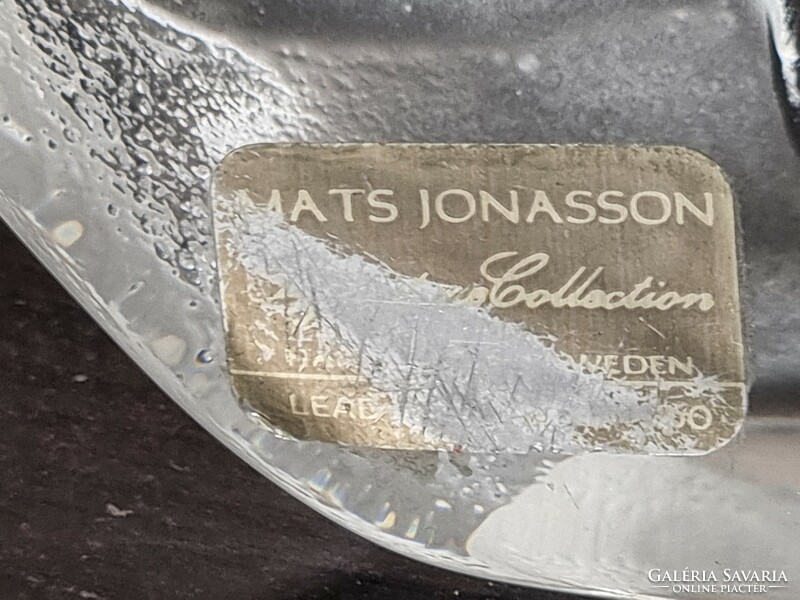 Mats Jonasson Swedish Design Signature Collection ólomkristály szobra,amely egy rókát ábrázol