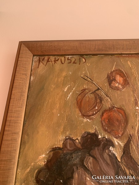 Gyönyörű őszi csndélet! Kakusz Dalma festménye proteaval