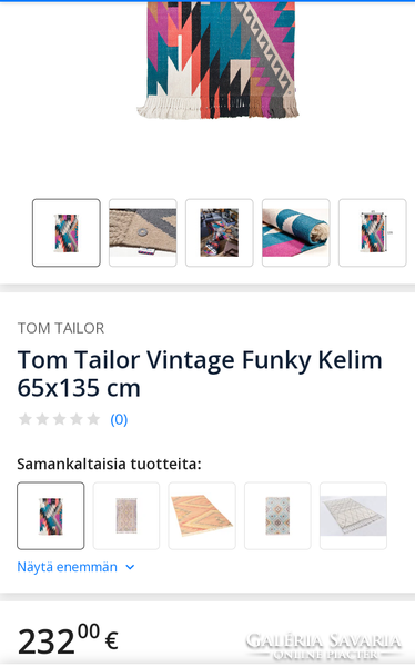 Tom Tailor funky kelim színes kézi szövésű szőnyeg újszerű szép állapotban. Alkudható!