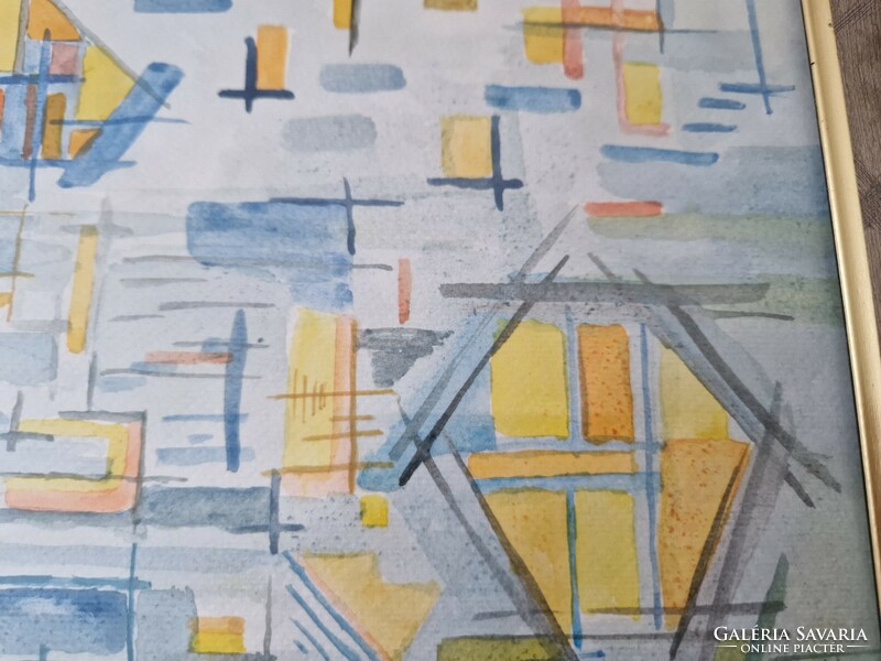 Construction abstract watercolor