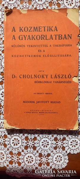 Cosmetics in practice 1935 dr. Laszlo Cholnoky