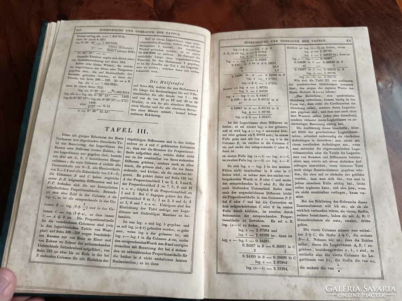 Logarithmisch-Trigonometrisches Handbuch, SZERZŐ Georg's Freiherrn von Vega szerk. Dr. J. A. H 1847