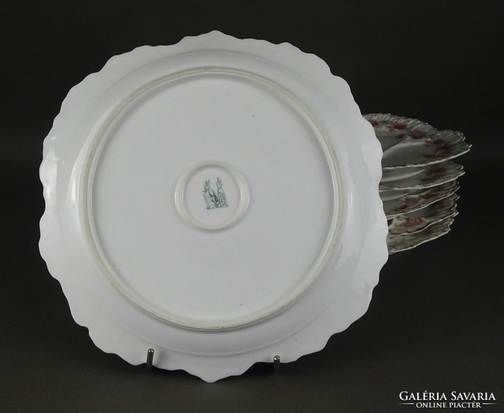 1Q894 Antik Martin China Limoges porcelán tányér készlet 6 darab