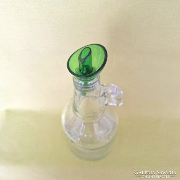 Olive oil glass pourer, jug with stopper