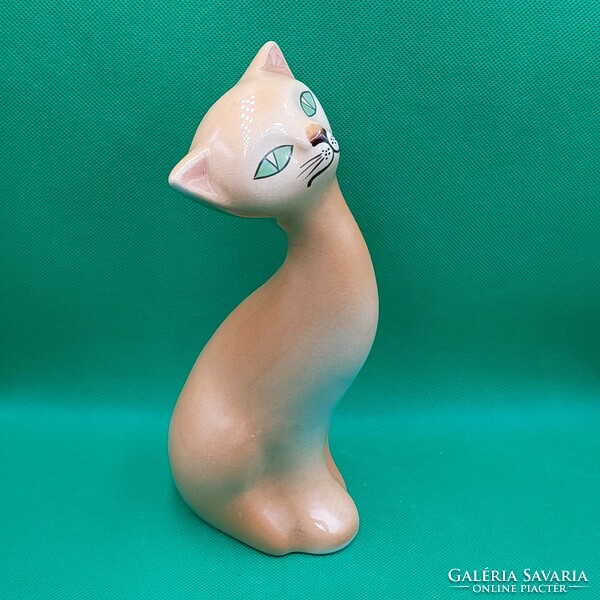 Rare collectible Kispest granite cat figurine