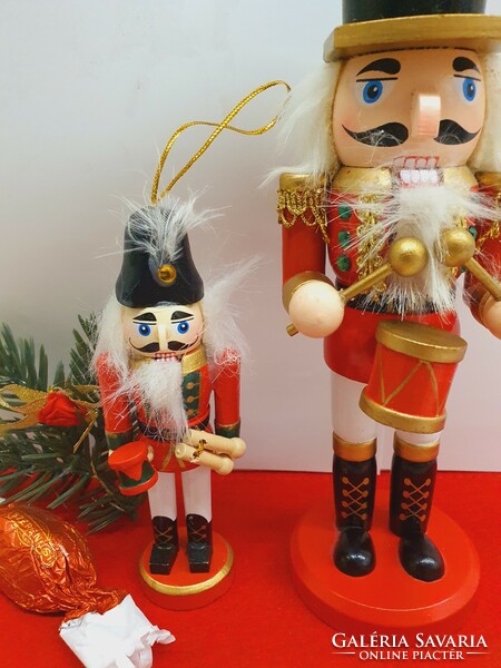 Nutcracker soldier Christmas, winter decoration, perfect 2 pieces