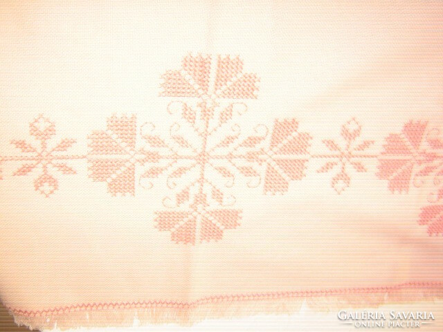 Wonderful floral hand embroidered needlework tablecloth