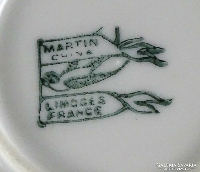 1Q894 antique martin china limoges porcelain plate set 6 pieces