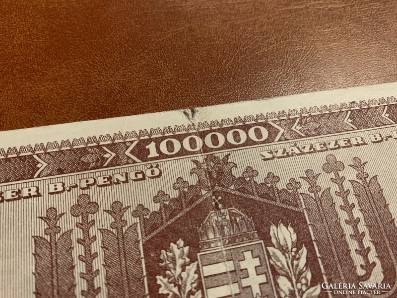 100000 B. Pengő 1946 Jun.3 Cutting error!