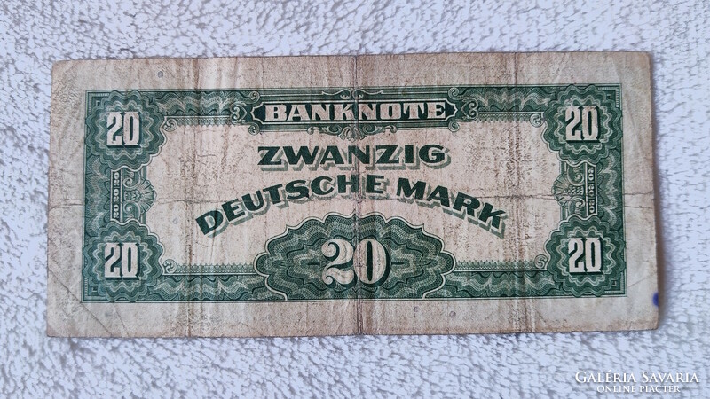 Nszk 20 mark, first series of 1948 (f+) | 1 rarer banknote!