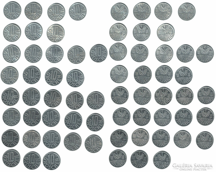 Austria, 1952-1997. 34X 10 groschen