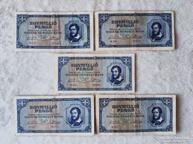 5 darab 1 millió pengő, 1945 (F)