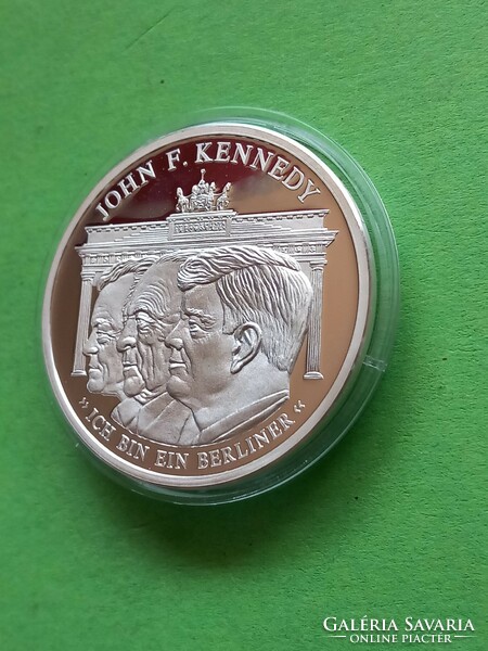 RITKA ! 50 éves Német Szövetségi Köztársaság "ICH BIN EIN BERLINER" J.F. KENNEDY 999 színezüst érem