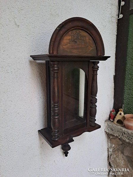 Tin German wall clock house antique