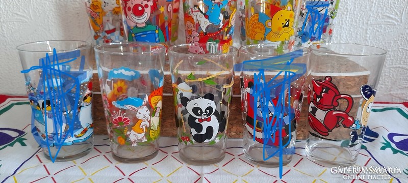 Retro children's glass cup - koch and other glasses updated!!!