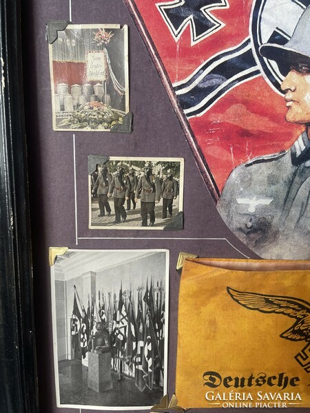 Ww2 memorabilia, 2.Vilaghaborus collection in frame