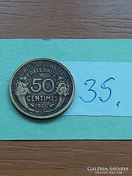 FRANCIA 50 CENTIMES 1936 Alumínium-Bronz 35