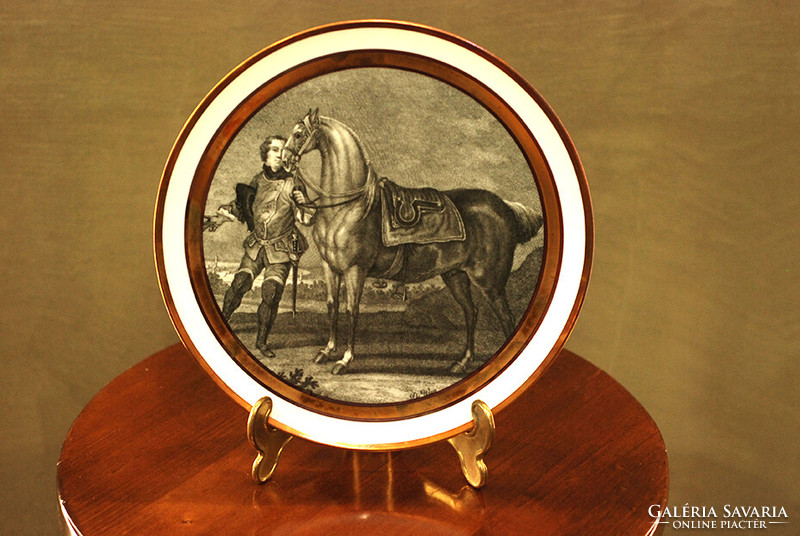 Porcelain bowl - equestrian series porcelain collection, Italian porcelain