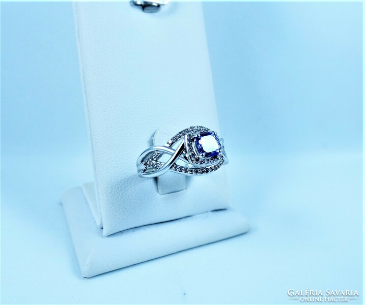 Dreamy, 10k white gold ring with diamonds and zirconia stones!!!