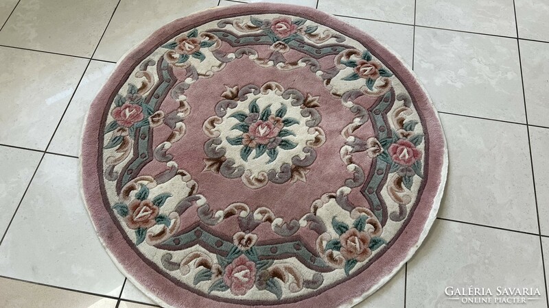 3590 Kínai Peking mintás gyapjú perzsa kerek szőnyeg 125CM ingyen futár