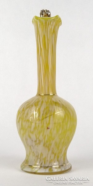 1Q776 Antik Franz Welz színezett fújt Karlsbad üveg karaffa 20.5 cm