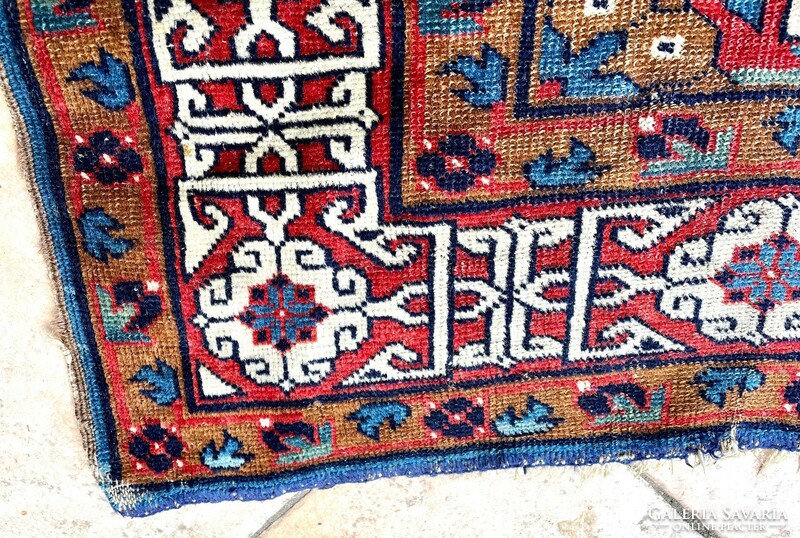 Hand-knotted oriental antique wool rug