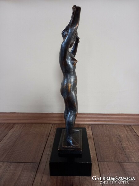 Bronzed ceramic nude statue of Árpád Turcsányi