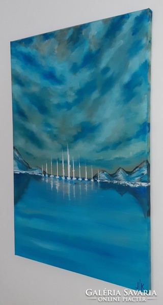 Glacier bay - landscape painting by Kuzma Lilla