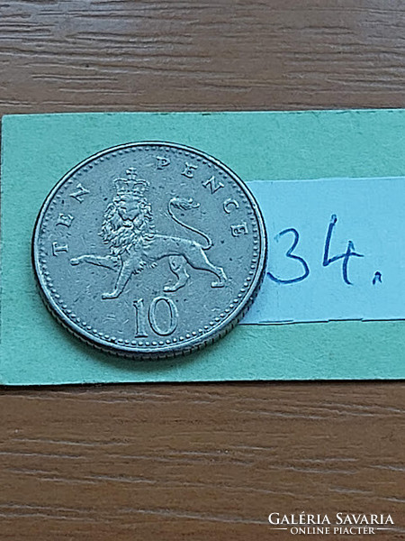 ANGOL ANGLIA 10 PENCE 1992 Réz-nikkel, II. Erzsébet királynő  34