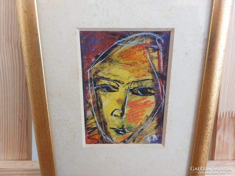 (K) small marked cubist picture with 21x27 cm frame