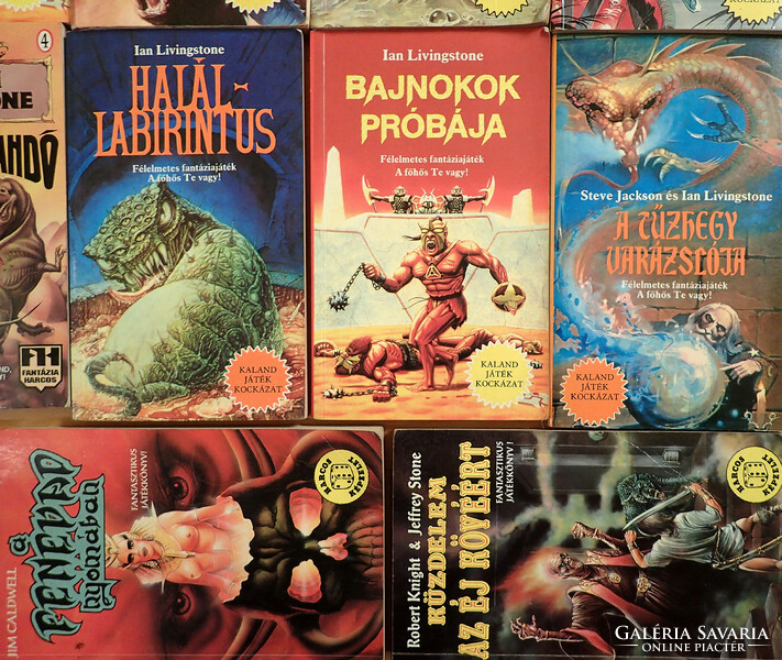 Retró sci-fi fantasy könyv csomag gyűjtemény könyvcsomag Kaland Játék Kockázat sorozat