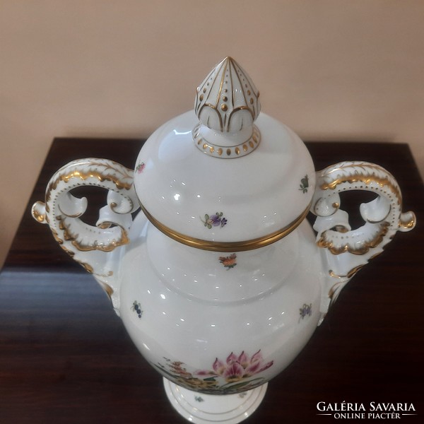50 cm Herend bhr patterned porcelain 2-handle decorative goblet vase