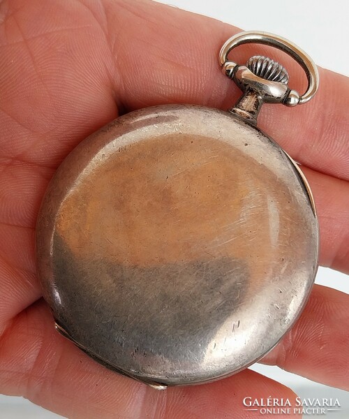 Silver omega pocket watch