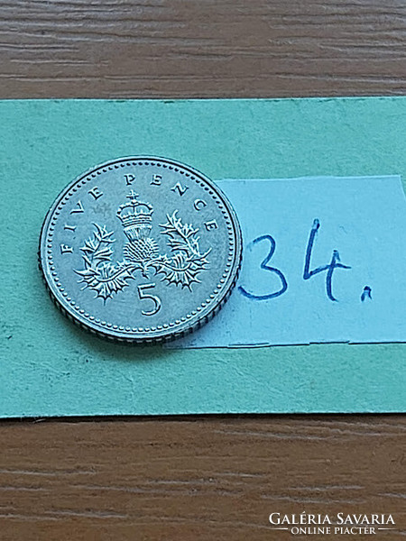 English England 5 pence 2007 copper-nickel, ii. Queen Elizabeth 34