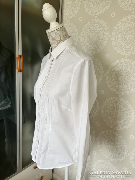 Charles Tyrwhitt prémium minőségű elegáns fehér blúz UK 14-es méret
