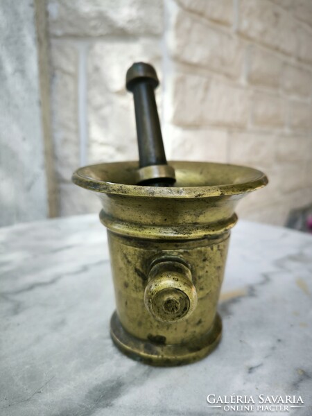 Antique apothecary mortar, special piece! A rare form!