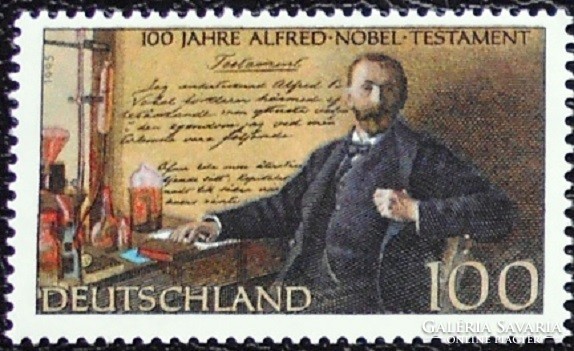 N1828 / Németország 1995 Alfred Nobel végrendelete bélyeg postatiszta