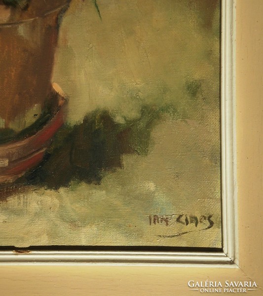 Illegible sign (middle of the 20th century): still life