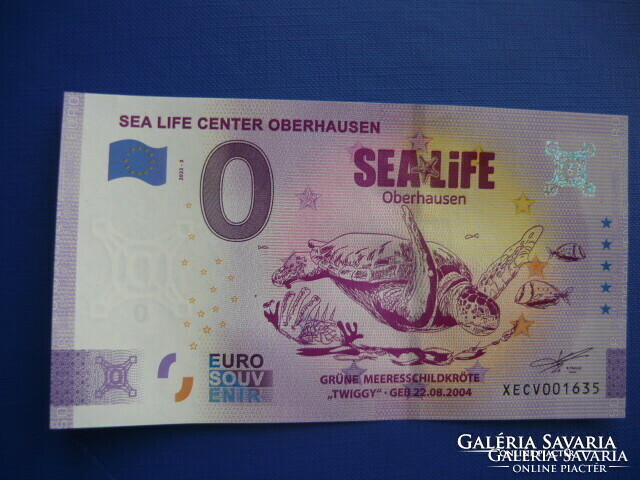 Germany 0 euro 2022 turtle fish! Rare memory paper money! Unc!