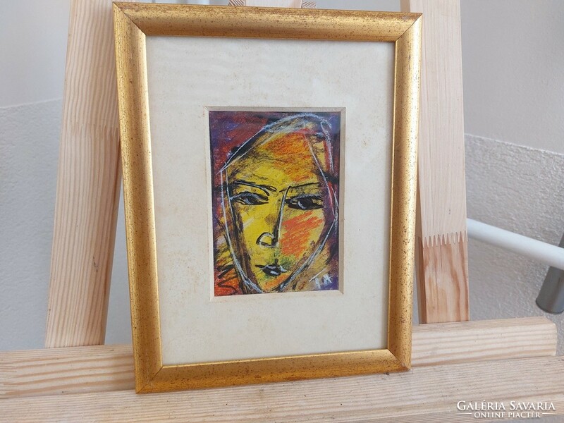 (K) small marked cubist picture with 21x27 cm frame