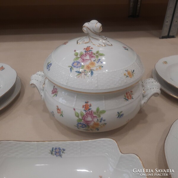 6 Personal Herend hbc flower pattern porcelain tableware