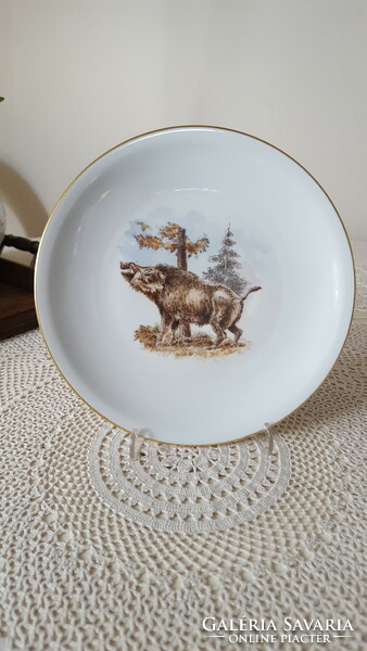 Rare lowland porcelain, forest animal small plate, cookie plate 6 pcs.