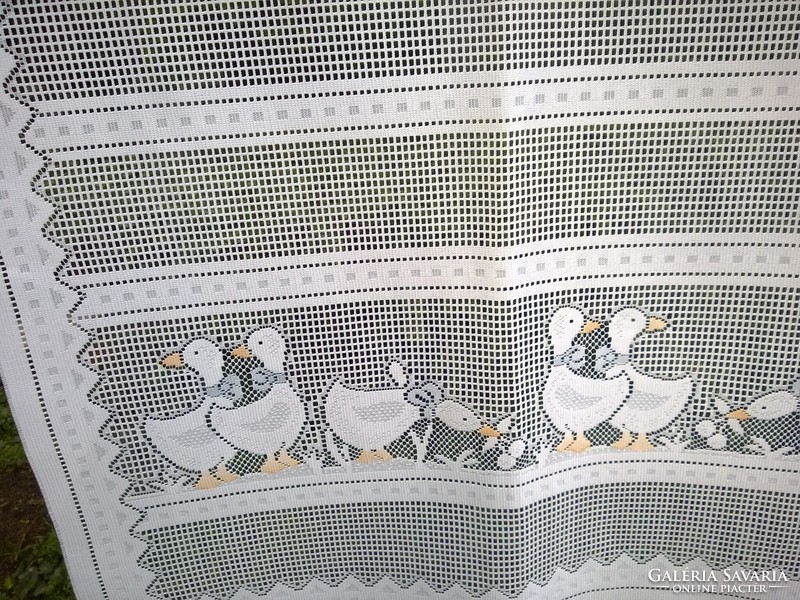 Small fairy curtain with ducks - children's room, kitchen, etc. 60X118 cm