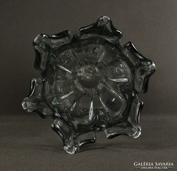 1Q784 antique crown blown Murano glass vase 27 cm