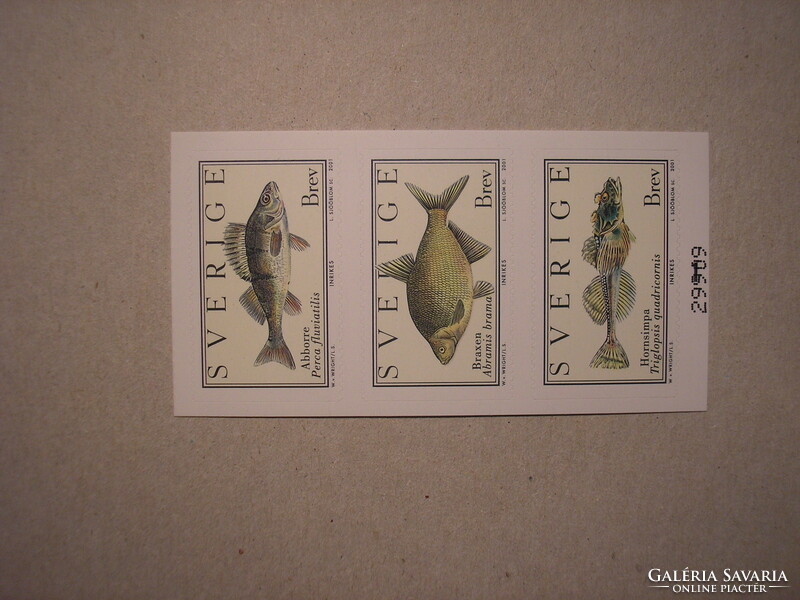 Sweden fauna, fish, 2001 stamp book