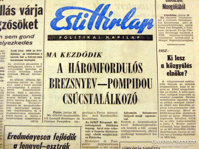 1975 November 10 / evening news / newspaper - Hungarian / daily. No.: 26054