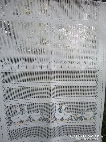 Small fairy curtain with ducks - children's room, kitchen, etc. 60X118 cm