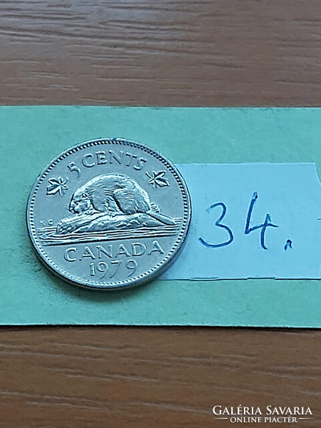 Canada 5 cents 1979 ii. Queen Elizabeth, nickel 34