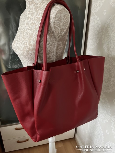 Zara large red shoulder bag